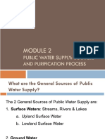 Module 2 - Public Water Supply & Treatment Process