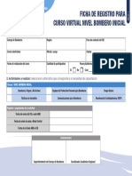 Ficha Registro para Curso Virtual Nivel Inicial