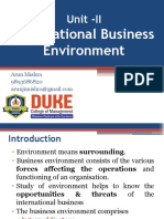 International Business Environment: Unit - II