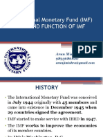 International Monetary Fund (IMF) Role and Function of Imf: Arun Mishra 9893686820