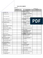 Balance Sheet: Prepared On