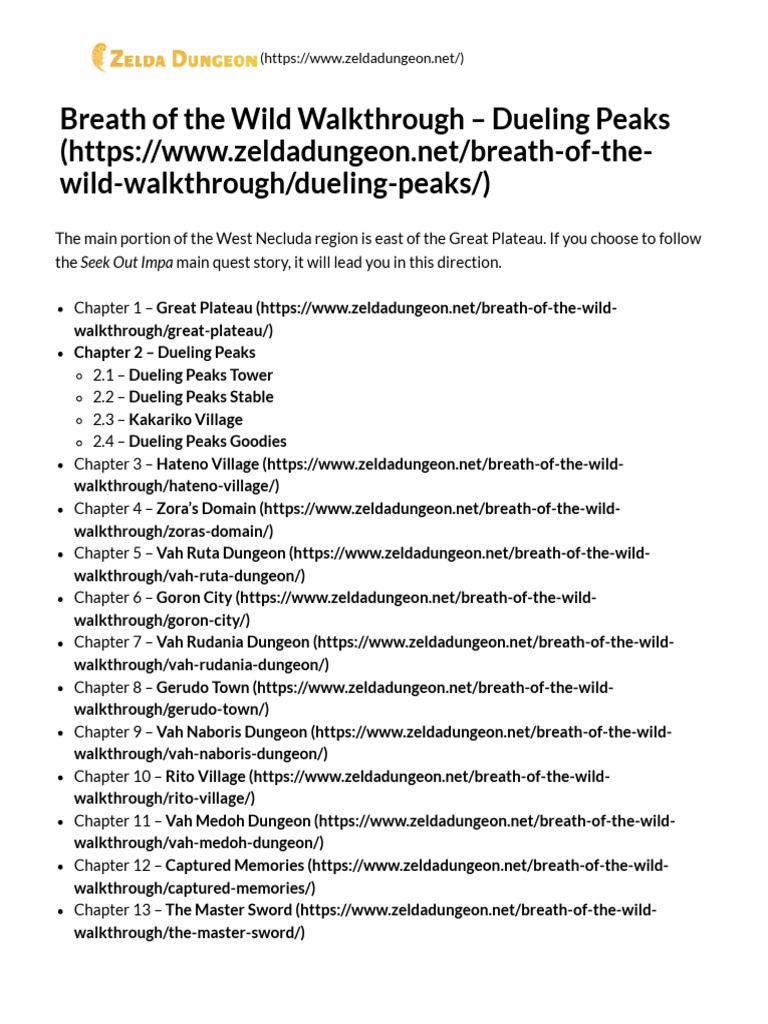 Zelda Dungeon Staff Detail What Would Make Breath of the Wild 2 Worth The  Long Wait - Zelda Dungeon