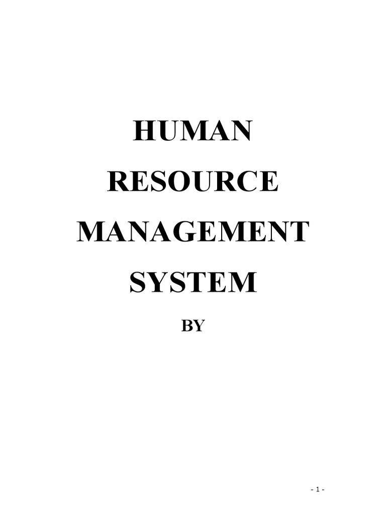 Project Report On Human Resource Management | PDF | Java (Programming ...