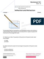 (Worksheet 10.1) - (Light Reflection and Refraction)