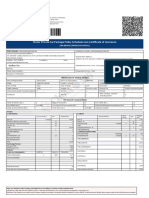 Motor Private Car Package Policy Schedule Cum Cer Ficate of Insurance