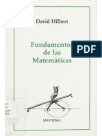 Hilbert D - Fundamentos de Las Matemáticas