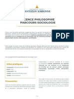 Licence Philosophie Parcours Sociologie