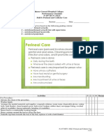 Skill 8 - Perineal and Catheter Care Checklist