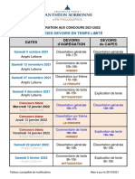 DATES DES DEVOIRS EN TEMPS LIMITÉ 2021 - 2022 v5