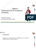 Teorema de Castigliano: Cálculo de deformaciones en armaduras isostáticas