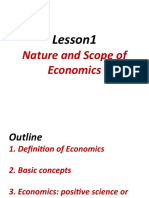 Lesson1: Nature and Scope of Economics