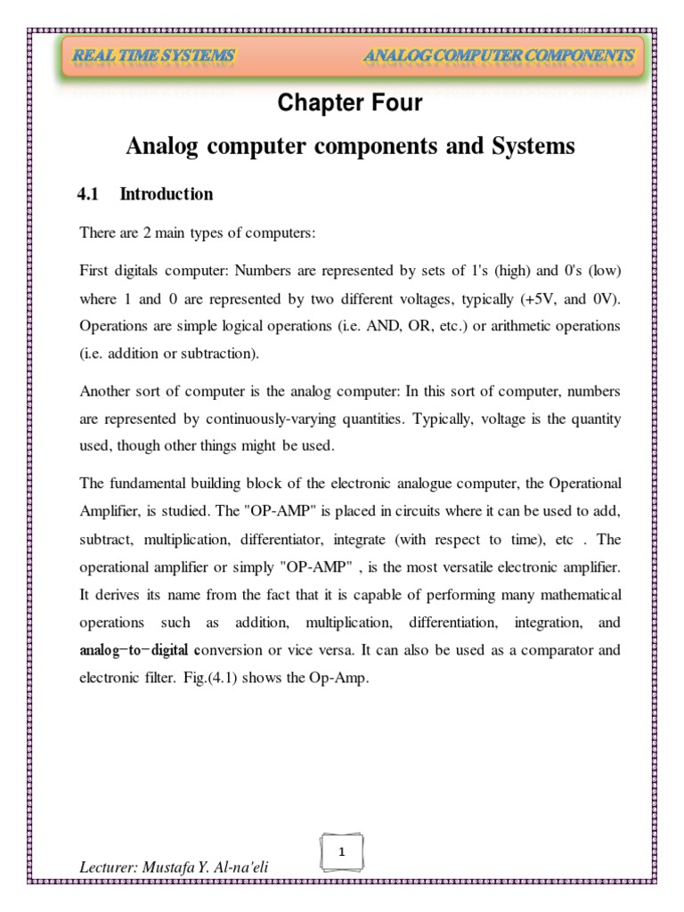 Operational Amplifiers Components, Systems, and Applications PDF Operational Amplifier