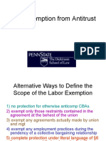 Labor Exemption From Antitrust