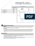 Instruction Sheet Is Dv9011 - Style Number Dv9011Hs, Dv9011Ba