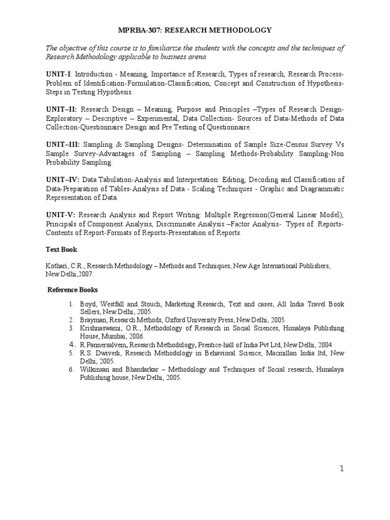 Research Methodology Pdf Statistical Significance Hypothesis