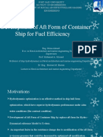 Development of Aft Form of Container Ship For Fuel Efficiency
