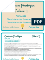 Conciencia Fonológica - Ficha 1 Psicopedar