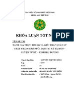 Đánh Giá Thực Trạng Và Giải Pháp Quản Lý Chất Thải Chăn Nuôi Lợn Tại Xã Tái Sơn, Huyện Tứ Kỳ, Tỉnh Hải Dương