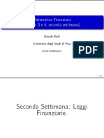 Matematica Finanziaria Settimana 2