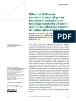 Effect of Different Concentrations of Green Tea Extract Solutions On Bonding Durability of Etch-And-Rinse Adhesive System To Caries Affected Dentin