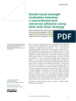 Dentin Bond Strength Evaluation Between A Conventional and Universal Adhesive Using Etch-And-Rinse Strategy