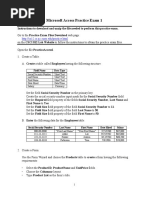 Microsoft Access Practice Exam 1: Instructions To Download and Unzip The File Needed To Perform This Practice Exam