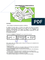 Cadena de Dominós de Traducción Al Algebra: Actividad