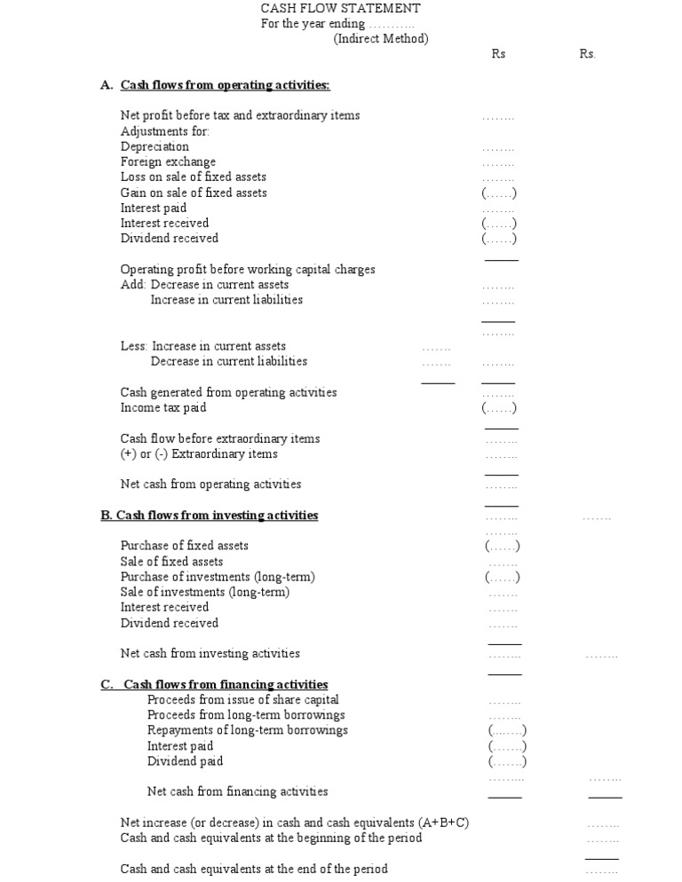Cash Flow Statement | PDF | Cash Flow Statement | Dividend