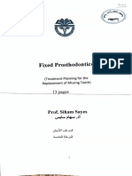Fixed Prosthodontics: Prof. Siham Sayes