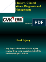 Head Injury-Clinical Manifestations, Diagnosis and Management