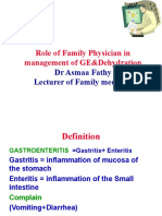 Role of Family Physician in Management of GE&Dehydration