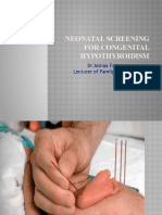 Neonatal Screening of Congenital Hypothyroidism