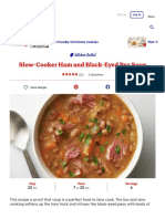 Slow-Cooker Ham and Black-Eyed Pea Soup Recipe