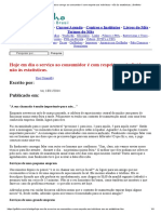 Hoje em Dia o Serviço Ao Consumidor É Com Respeito Aos Indivíduos - Não Às Estatísticas. - Golfinho