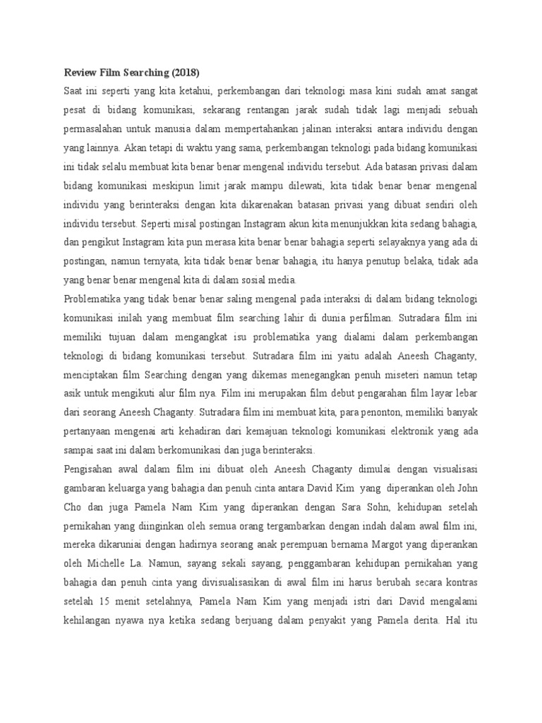 Review Film Searching | PDF