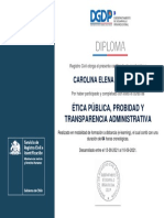 Ética Pública, Probidad y Transparencia Administrativa-Diploma de Aprobación 2306