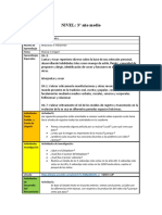 NIVEL: 3° Año Medio: Sector Nivel Núcleo de Aprendizaje Tema Aprendizajes Esperados