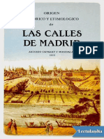 Origen Historico y Etimologico de Las Calles de Madrid - Antonio Capmany y Montpalau