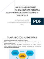 LAPORAN KINERJA PUSKESMAS SEBATUNG TAHUN 2017 DAN RENCANA