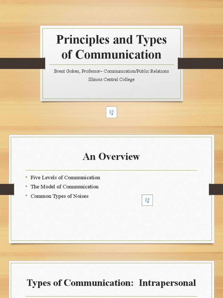 Types and Principles of Communication | PDF | Communication ...