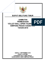 Pembukaan Volly Ball Open Turnamen Simpang Pesak Kades Cup 2018