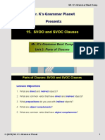 SVOO and SVOC Clauses: Mr. K's Grammar Planet Presents