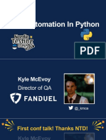 Kyle Mcevoy - Test Automation in Python