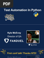 Kyle Mcevoy - Test Automation in Python