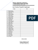 Daftar Nama Pasukan Pengabdi Lingkungan