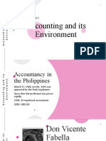 Accounting and Its Environment: - (Continuation)