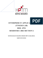 Enterprise It Application (TTS1242-LAB) SESI: 0721 Semester 1 2021 Section 2