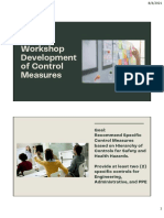 Workshop Development of Control Measures