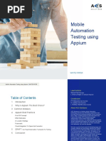 Mobile Automation Testing Using Appium: White Paper