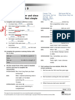 Worksheet 9: Present Perfect - For and Since Present Perfect Vs Past Simple